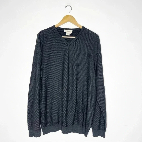 Ermenegildo Zegna Mens V-Neck Wool Sweater Size Large - Picture 1 of 6